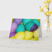 "OEufs de Pâques" Carte de Pâques (Fleur jaune)