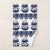 Œufs de Pâques Chevron Rayures Joyeuses Pâques Mot (Serviette à main)