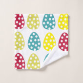 Œufs de Pâques Colorés Joyeuses Pâques (Gant de toilette)