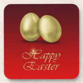 Oeufs de Pâques d'or - Dessous de verre en plastiq (Devant)