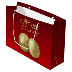 Oeufs de Pâques d'or - Grand sac cadeau