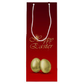 Oeufs de Pâques d'or - Sac cadeau de vin (Dos)