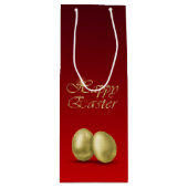 Oeufs de Pâques d'or - Sac cadeau de vin (Devant)