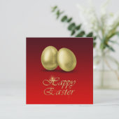 Œufs de Pâques dorés - Invitation au brunch de Pâq (Debout devant)