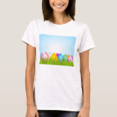 Oeufs De Pâques En T-shirt Femme D'Herbe (Devant)