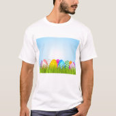 Oeufs De Pâques En T-shirt Mens D'Herbe (Devant)