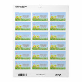 Oeufs de Pâques Étiquette de adresse de Pâques (Feuille entière)