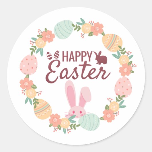 OEufs de Pâques Favoriser les autocollants et l'or (Devant)