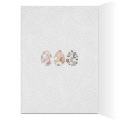OEufs de Pâques Floral Élégant Carte de voeux plié (Intérieur (Gauche))