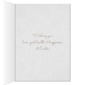 OEufs de Pâques Floral Élégant Carte de voeux plié (Intérieur (Droit))