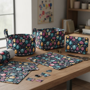 Œufs de Pâques Floraux Boho & Tissu Botanique