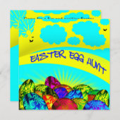 OEufs de Pâques Invitation à la chasse aux oeufs d (Devant / Derrière)