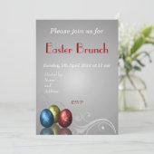 OEufs de Pâques - Invitation de Brunch de Pâques (Debout devant)