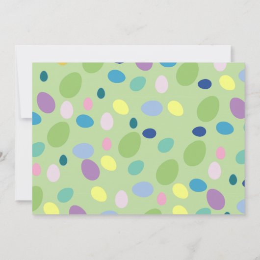 Oeufs de Pâques - Invitations de fête de Pâques (Dos)