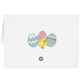 Oeufs de Pâques peints et poulets mignons (Dos Horizontal)