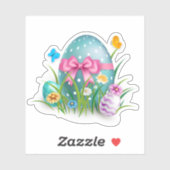 OEufs de Pâques Stickers Vinyle Coupés Sur Mesure (Feuille)