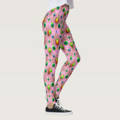 ŒUFS DE PÂQUES ~ Vert Jaune 3D ~ Leggings (Droite)
