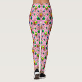 ŒUFS DE PÂQUES ~ Vert Jaune 3D ~ Leggings (Dos)