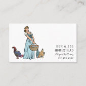 OEufs de poules vintages Carte de visite QRCode (Devant)