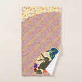 OEufs de Rose lapin de Pâques avec texte (Serviette à main)