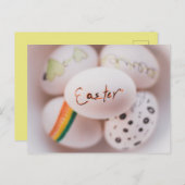 Oeufs dessinés Carte postale de Pâques (Devant / Derrière)