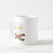 Oeufs et Bacon Crâne Drôle Mug (Devant gauche)
