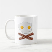 Oeufs et Bacon Crâne Drôle Mug (Gauche)