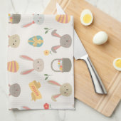 Oeufs et serviette de cuisine simples de Pâques | (Quart Plié)