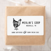 Oeufs frais blancs modernes Vintage - Étiquette de (En situation)