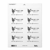 Oeufs frais blancs modernes Vintage - Étiquette de (Feuille entière)