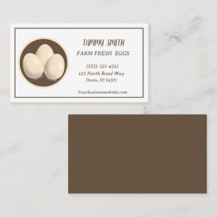 Oeufs frais de ferme à vendre Carte de visite