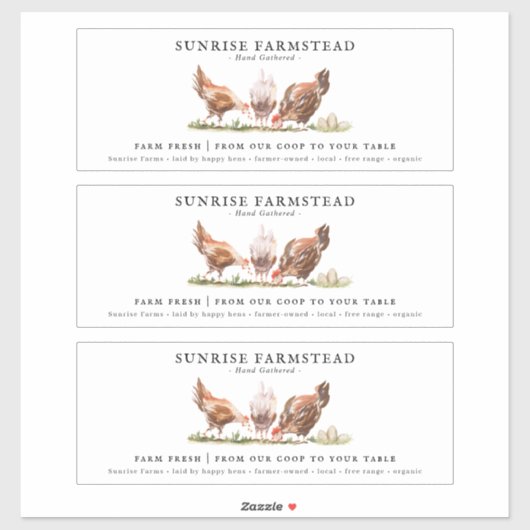 Oeufs frais de ferme | Étiquette de carton d'oeuf  (Feuille)