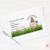 Oeufs frais de ferme Étiquette de carton d'oeuf pe (Enveloppe)