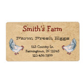 Oeufs frais de ferme personnalisés Étiquette de po (Devant)