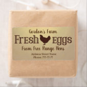 Oeufs frais de Free Range Poules Étiquette (En situation)