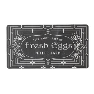 Oeufs frais Décoratif ⎢ Étiquette de carton d'oeuf