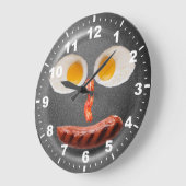 OEufs Fraisés Amusants Horloge murale de la cuisin (Angle)