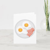 Oeufs Frits Et Bacon Petit Déjeuner Cartes (Devant)
