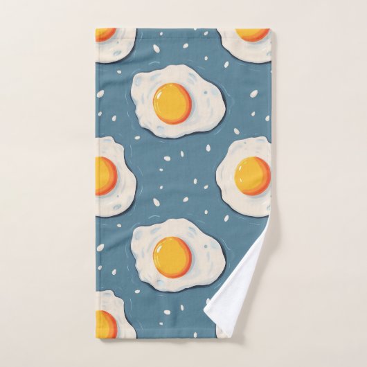 Oeufs frits sur le bleu (Serviette à main)
