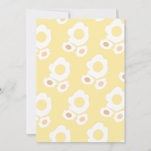 Oeufs frits tournant trois invitations d'anniversa (Dos)