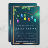 OEufs mignons de cadre or de Pâques Invitation (Devant / Derrière)