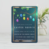 OEufs mignons de cadre or de Pâques Invitation (Debout devant)