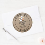 OEufs Pickés Jar Étiquette Kraft Papier Conception (Enveloppe)