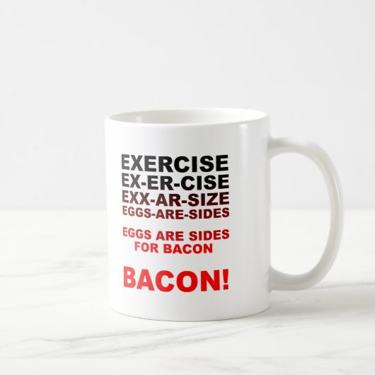 Oeufs Pour Bacon Mug Drôle (Droite)