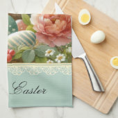 Oeufs vintages de Pâques et serviettes de cuisine  (Quart Plié)