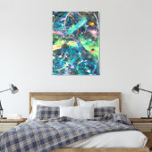 Oeuvre Abstraite colorée sur toile étirée (Insitu(Chambre))