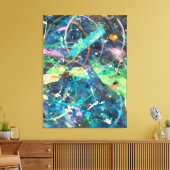 Oeuvre Abstraite colorée sur toile étirée (Insitu(Salon))