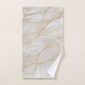 Oeuvre Abstraite de Feuilles d'or | Lot de serviet (Serviette à main)