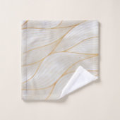 Oeuvre Abstraite de Feuilles d'or | Lot de serviet (Gant de toilette)