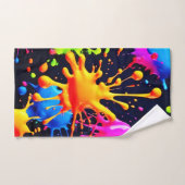Oeuvre Abstraite de peinture à néon (Serviette à main)